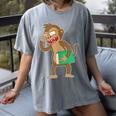Monkey With a Book Women's Comfort Colors T-Shirt Gray