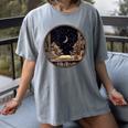 Moon Book Bookshelf Library Coffee Cup Star Stars Pattern Women's Comfort Colors T-Shirt Gray Moon Book Bookshelf Library Coffee Cup Star Stars Pattern Women's Comfort Colors T-Shirt Gray