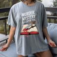Murder Mystery And a Cup Of Tea Book Humor Women's Comfort Colors T-Shirt Gray