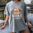 All I Need Is Books And Cats Reading Women's Comfort Colors T-Shirt Gray