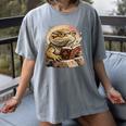 Nerdy Bearded Dragon Glasses Book Reading Women's Comfort Colors T-Shirt Gray