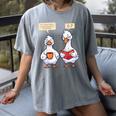 How Many Nights Reading Goose Book Lover Reader Women's Comfort Colors T-Shirt Gray