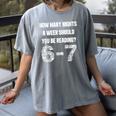 How Many Nights A Week Reading 6-7 67 Teacher Student Books Women's Comfort Colors T-Shirt Gray