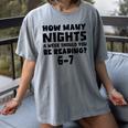 How Many Nights A Week Should You Be Reading 6-7 Book Lover Women's Comfort Colors T-Shirt Gray