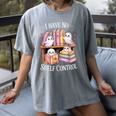 I Have No Shelf Control Ghost Reading Books Pun Women's Comfort Colors T-Shirt Gray