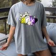 Non-Binary Book Lover Nonbinary Daisy LGBT Reading Pride Women's Comfort Colors T-Shirt Gray Non-Binary Book Lover Nonbinary Daisy LGBT Reading Pride Women's Comfort Colors T-Shirt Gray