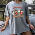 North Pole Readers Book Club Reading Book Christmas Women's Comfort Colors T-Shirt Gray