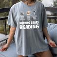 Nothing Beats Reading Librarian Book Bookworm Women's Comfort Colors T-Shirt Gray