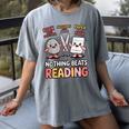 Nothing Goes Beyond Reading Rock Paper Scissors Book Women's Comfort Colors T-Shirt Gray