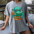 Octopus Reading Book Reading Bookworm Reader Women's Comfort Colors T-Shirt Gray