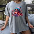 Octopus Reading Book Kraken Book Lover Women's Comfort Colors T-Shirt Gray