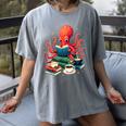Octopus Reading Books Tea Coffee Women's Comfort Colors T-Shirt Gray