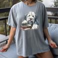 Old English Sheepdog Books Reading Dog Breed Graphic Women's Comfort Colors T-Shirt Gray Old English Sheepdog Books Reading Dog Breed Graphic Women's Comfort Colors T-Shirt Gray