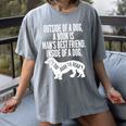 Outside Of A Dog A Book Is Man's Best Friend Apparel Women's Comfort Colors T-Shirt Gray