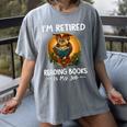 Owl I'm Retired Reading Books Is My Job Women's Comfort Colors T-Shirt Gray Owl I'm Retired Reading Books Is My Job Women's Comfort Colors T-Shirt Gray