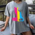 Pansexual Pride Celestial Cat Sitting Book LGBTQ Pan Colors Men Women Women's Comfort Colors T-Shirt Gray Pansexual Pride Celestial Cat Sitting Book LGBTQ Pan Colors Men Women Women's Comfort Colors T-Shirt Gray