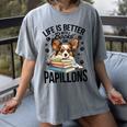 Papillon Dog Breed Life Is Better With Books And Papillons Women's Comfort Colors T-Shirt Gray Papillon Dog Breed Life Is Better With Books And Papillons Women's Comfort Colors T-Shirt Gray