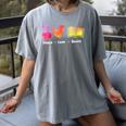 Peace Love Books Reader Librarian Library Book Women's Comfort Colors T-Shirt Gray