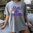 Plan For Today Coffee Yarn Books Sewing Knitter Knitting Women's Comfort Colors T-Shirt Gray