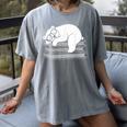 Polar Bear Reading Book Pajama Sleep Women's Comfort Colors T-Shirt Gray