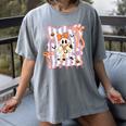 Preppy Coquette Bow Ghost Reading Books Halloween Book Women's Comfort Colors T-Shirt Gray Preppy Coquette Bow Ghost Reading Books Halloween Book Women's Comfort Colors T-Shirt Gray
