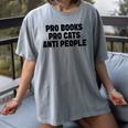 PRO Books PRO Cats Anti People Women's Comfort Colors T-Shirt Gray PRO Books PRO Cats Anti People Women's Comfort Colors T-Shirt Gray