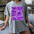 Purple Comic Book Purple Color Graphic Women's Comfort Colors T-Shirt Gray