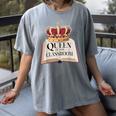Queen Of The Classroom Appreciation Royal Crown Book Women's Comfort Colors T-Shirt Gray