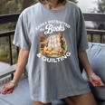 Quilting Sewing Machine Quilter Easily Distracted By Book Women's Comfort Colors T-Shirt Gray