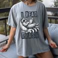 Racoon Reading Spicy Smutty Book Booktok I Read Trashy Books Women's Comfort Colors T-Shirt Gray Racoon Reading Spicy Smutty Book Booktok I Read Trashy Books Women's Comfort Colors T-Shirt Gray