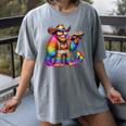 Rainbow Pride Bigfoot Reading Book With Heart Glasses Women's Comfort Colors T-Shirt Gray Rainbow Pride Bigfoot Reading Book With Heart Glasses Women's Comfort Colors T-Shirt Gray