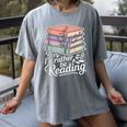 Rather Be Reading Book Lover Stack Women's Comfort Colors T-Shirt Gray Rather Be Reading Book Lover Stack Women's Comfort Colors T-Shirt Gray