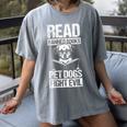 Read Banned Books PET DOGS FIGHT EVIL Read Banned Books Dog Women's Comfort Colors T-Shirt Gray Read Banned Books PET DOGS FIGHT EVIL Read Banned Books Dog Women's Comfort Colors T-Shirt Gray