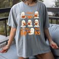Read Boo KS Read More Bo KS Cute Ghost Reading Book Women's Comfort Colors T-Shirt Gray