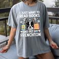 Read Books & Pet My Frenchton Owner Frenchton Lover Women's Comfort Colors T-Shirt Gray