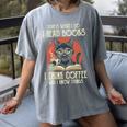 i Read Books And i Know Things Cat Reading Cat Coffee Books Women's Comfort Colors T-Shirt Gray i Read Books And i Know Things Cat Reading Cat Coffee Books Women's Comfort Colors T-Shirt Gray