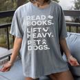 Read Books Lift Heavy Pet Dogs Women's Comfort Colors T-Shirt Gray