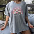 Read Your Heart Out Rainbow Teacher Reading Books Lover Women's Comfort Colors T-Shirt Gray