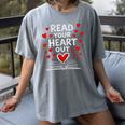 Read Your Heart Out Valentine Book Lover Reading Teacher Women's Comfort Colors T-Shirt Gray Read Your Heart Out Valentine Book Lover Reading Teacher Women's Comfort Colors T-Shirt Gray