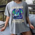 I Read Because Roasting People Is Frowned Upon Dragons Books Women's Comfort Colors T-Shirt Gray