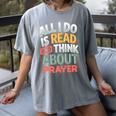 Read And Think About Prayer Faith & Book Lover Premium Women's Comfort Colors T-Shirt Gray