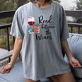 Read Between The Wines Im Just a Girl Who Loves Books & Wine Women's Comfort Colors T-Shirt Gray Read Between The Wines Im Just a Girl Who Loves Books & Wine Women's Comfort Colors T-Shirt Gray