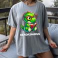 Readasaurus Reading Dinosaur Book Reader Bookworm Women's Comfort Colors T-Shirt Gray