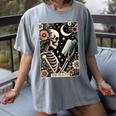 The Reader Tarot Card Skeleton Reading Book Bookworm Bookish Women's Comfort Colors T-Shirt Gray The Reader Tarot Card Skeleton Reading Book Bookworm Bookish Women's Comfort Colors T-Shirt Gray