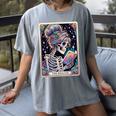 The Reader Tarot Card Women Book Lover Librarian Read Women's Comfort Colors T-Shirt Gray