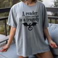 A Reader Without Their Book Is A Tragedy Dragon Rider Women's Comfort Colors T-Shirt Gray