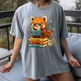 Reading Book Lover Red Panda Read Books Be Kind Stays Weird Women's Comfort Colors T-Shirt Gray Reading Book Lover Red Panda Read Books Be Kind Stays Weird Women's Comfort Colors T-Shirt Gray