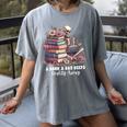 Reading A Book Per Day Keeps Reality Away Skeleton Books Women's Comfort Colors T-Shirt Gray