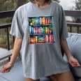 Reading And Bookcase Magic Book Premium Women's Comfort Colors T-Shirt Gray Reading And Bookcase Magic Book Premium Women's Comfort Colors T-Shirt Gray