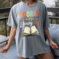 Reading Books Bibliophile Hooray It's Library Day Women's Comfort Colors T-Shirt Gray